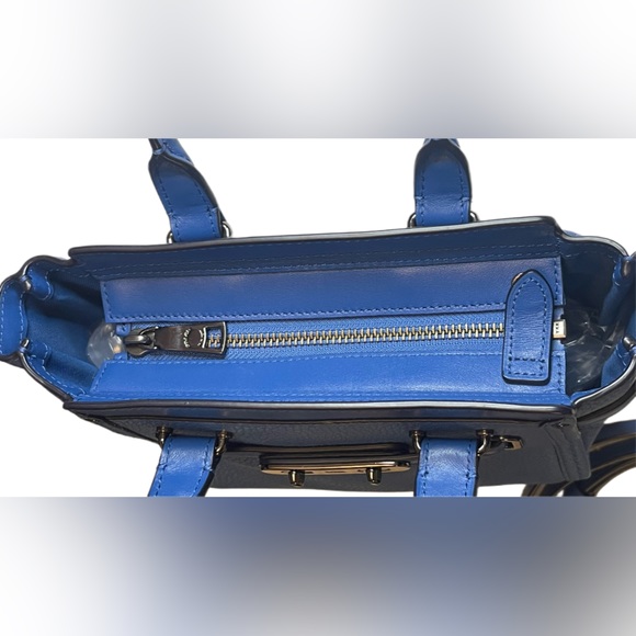 Coach swagger 21 Azure blue crossbody/shoulder leather bag - Picture 10 of 17